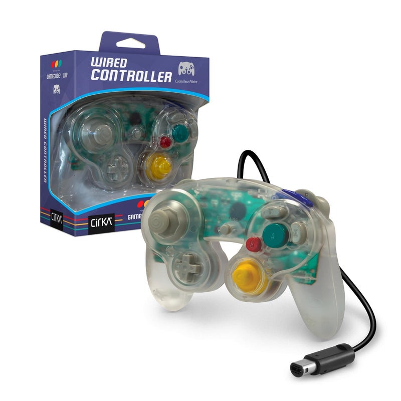 CirKa Wired Controller for Nintendo GameCube & Wii â€“ Dual Analog Joysticks, Vibration Feedback, Pressure-Sensitive Buttons â€“ Clear - Image 1